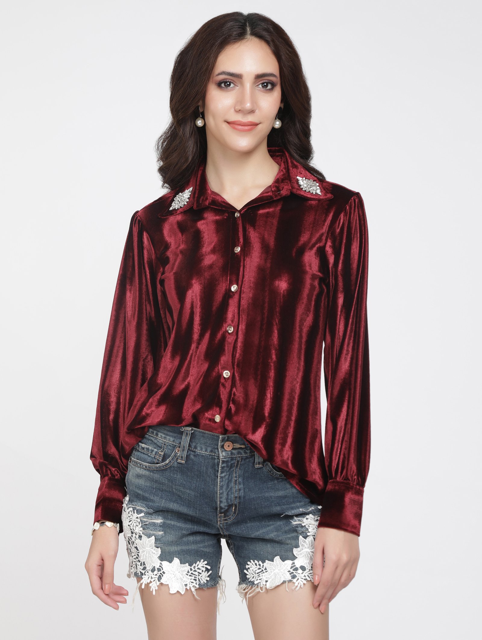 Lustrous Velvet Shirt
