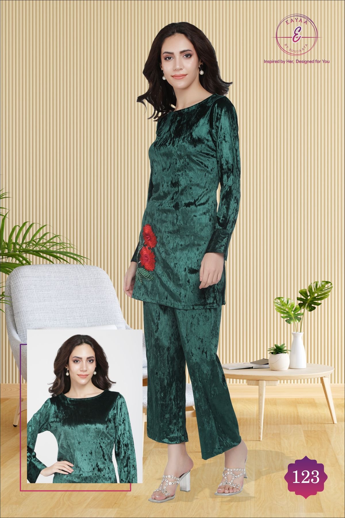 Premium Velvet Silk Co-ord Set